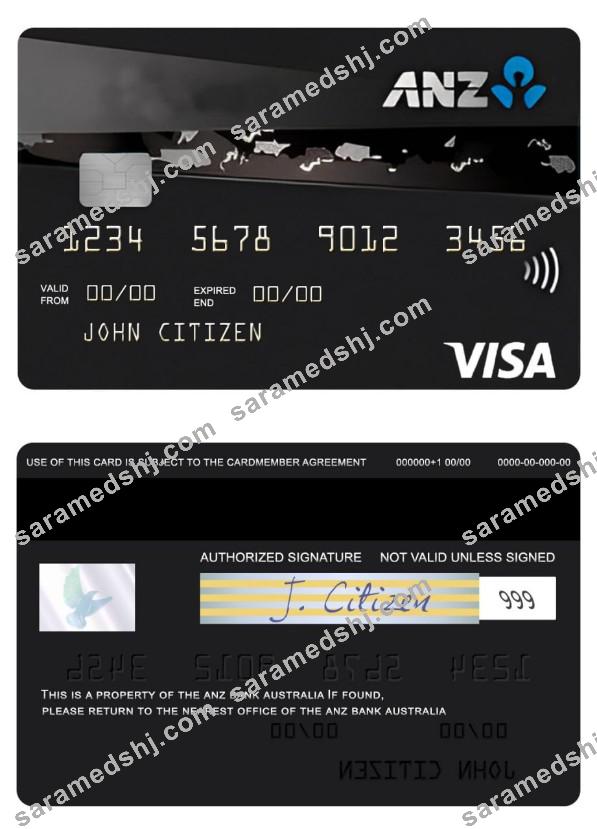 Australia ANZ Rewards Black credit visa card